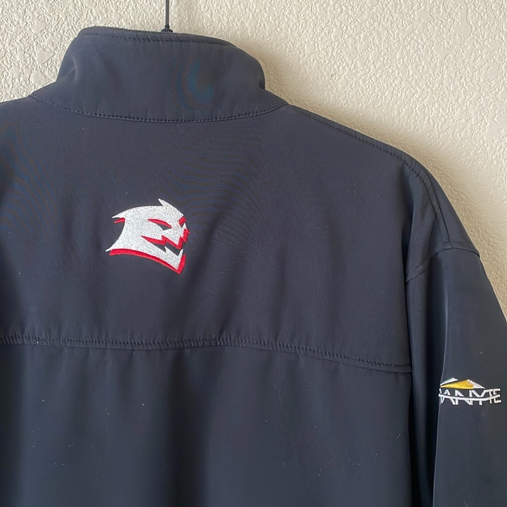 Soft Shell Fleece Lined Men’s Full Zip Jacket L Black Diablo Tools Logo Workwear - Picture 6 of 13